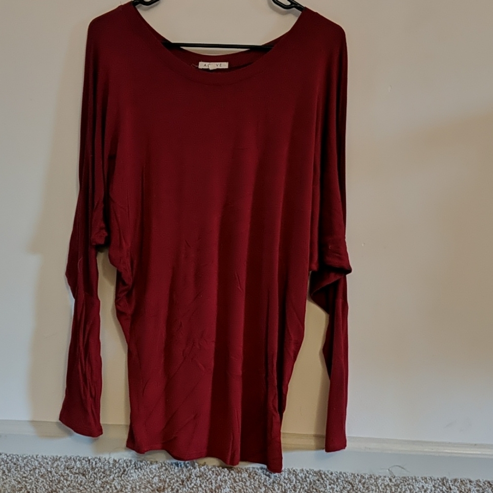 Dark red shirt